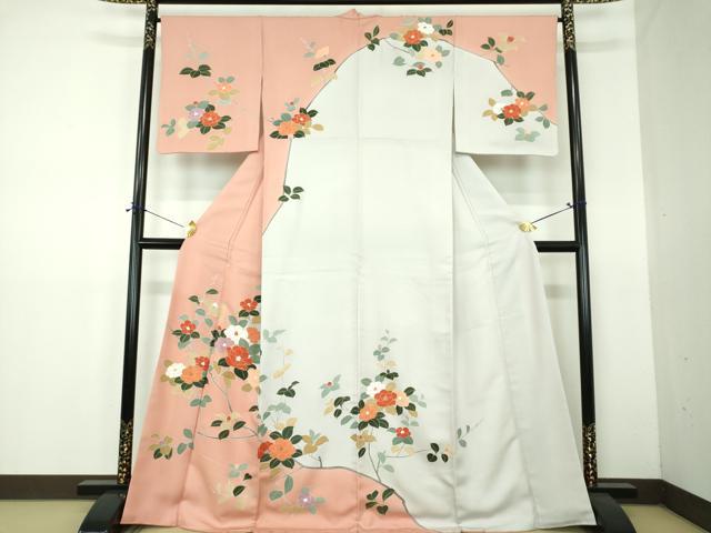 平和屋着物●訪問着 枝花文 金彩 正絹 逸品 DABF7505ps