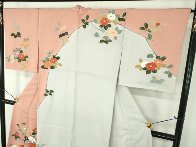 平和屋着物●訪問着 枝花文 金彩 正絹 逸品 DABF7505ps