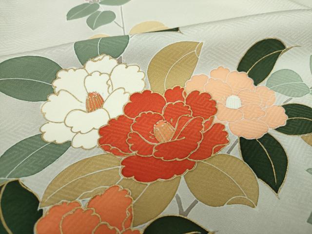 平和屋着物●訪問着 枝花文 金彩 正絹 逸品 DABF7505ps