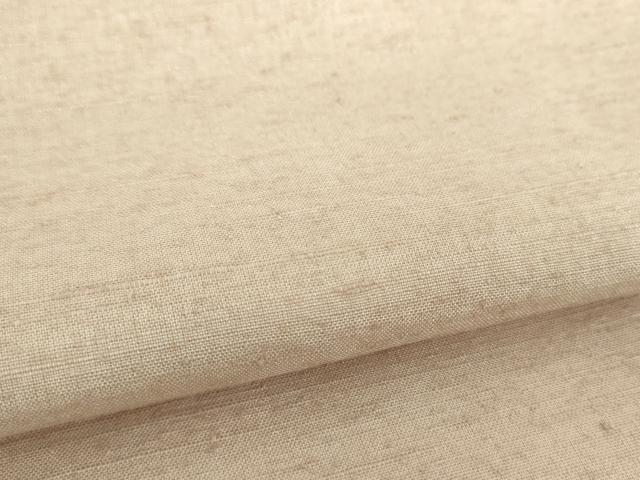 平和屋着物●結城紬 色無地 亜麻色 証紙付き 正絹 逸品 未使用 DABF7511ps