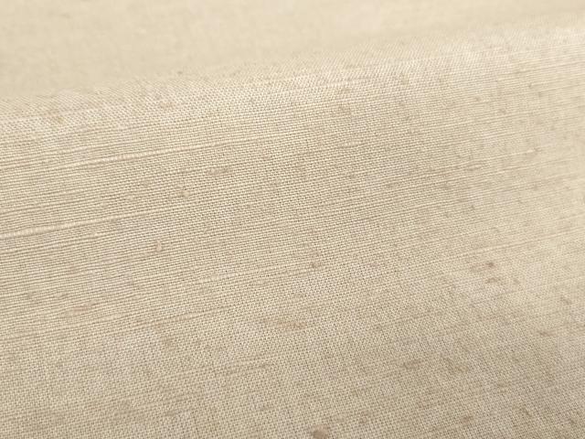 平和屋着物●結城紬 色無地 亜麻色 証紙付き 正絹 逸品 未使用 DABF7511ps