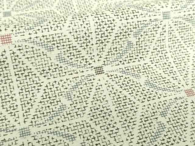 平和屋着物●結城紬 麻の葉文 証紙付き 正絹 逸品 DABF7515ps