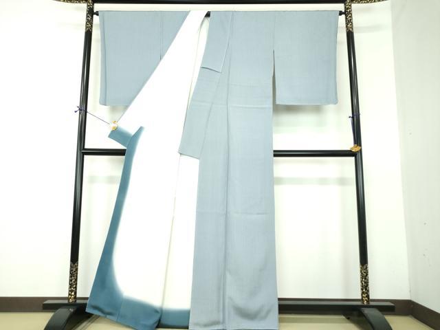 平和屋着物●江戸小紋 間道 反端付き 正絹 逸品 未使用 DABF7517ps