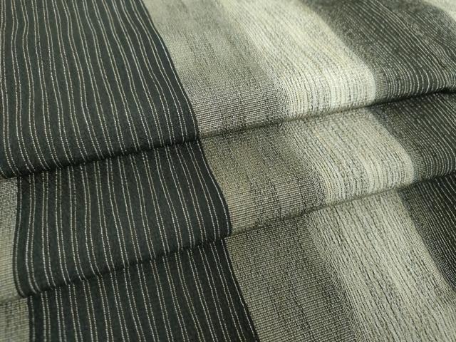 平和屋着物●本塩沢 変わり間道 正絹 逸品 DABF7537ps