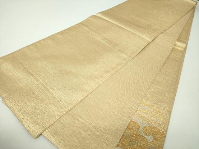 平和屋着物▼太鼓柄袋帯 立波文 金糸 正絹 逸品 DABF7571ps