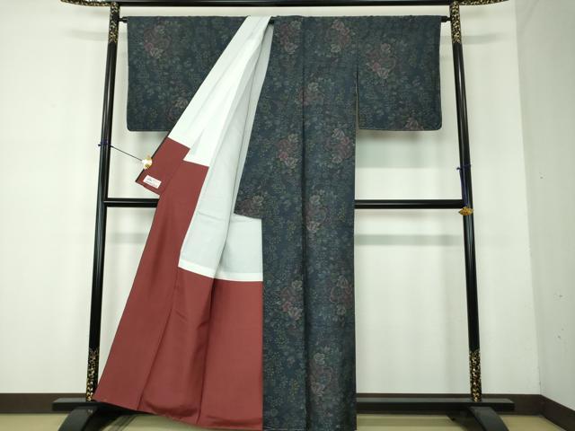 平和屋着物●本場大島紬 鼓花文 やまと誂製 正絹 逸品 未使用 DABF7711ps