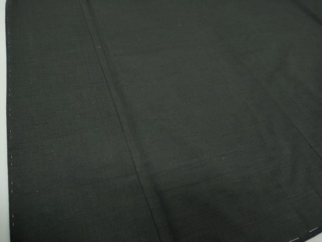 平和屋着物●男性 紬 色無地 黒地 正絹 逸品 未使用 DABF7720ps