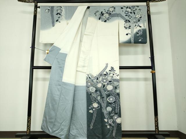 平和屋着物●訪問着 作家物 絞り 辻が花 暈し染め 金彩 正絹 逸品 DABF7726ps