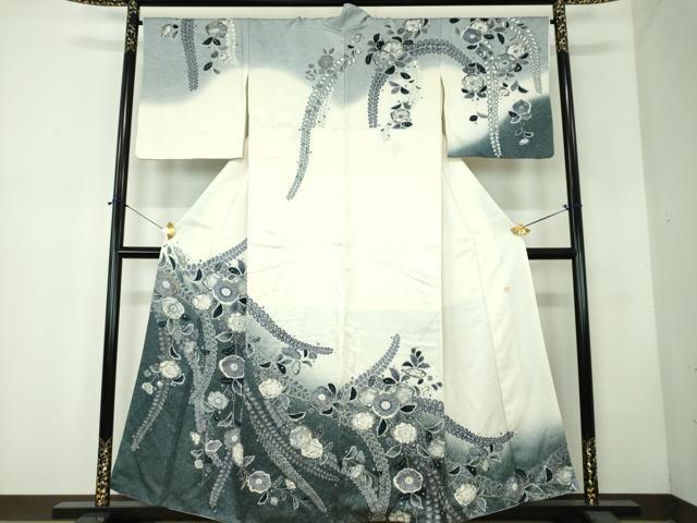平和屋着物●訪問着 作家物 絞り 辻が花 暈し染め 金彩 正絹 逸品 DABF7726ps