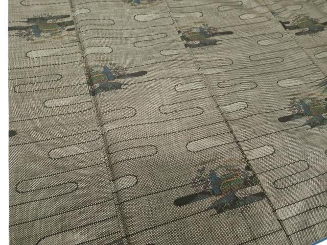 平和屋着物●本場大島紬 7マルキ 風景文 正絹 逸品 DABF7731ps