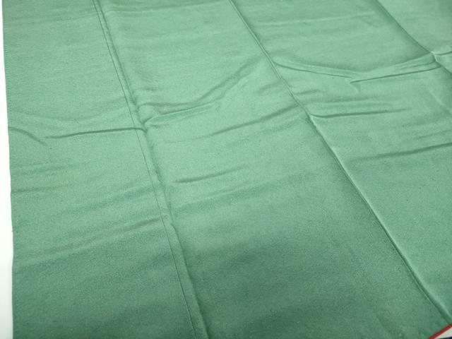 平和屋着物●上質な色無地 お召縮緬 若竹色 正絹 逸品 DABF7734ps
