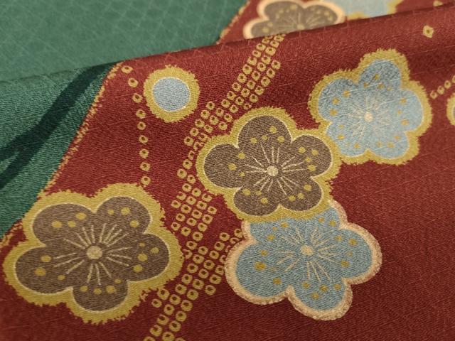 平和屋着物●訪問着 刺繍 笹竹花文 枝梅 金彩 正絹 逸品 DABF7740ps