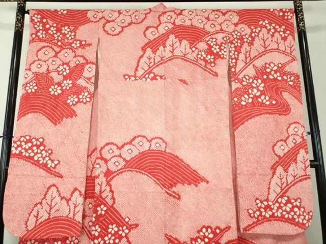 平和屋着物●豪華振袖 総絞り 流水花文 正絹 逸品 DABF7763ps