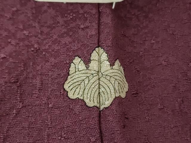 平和屋着物●本草木染作家 瑞寶 色無地 紋意匠 似せ紫色 正絹 逸品 未使用 DABF7790ps