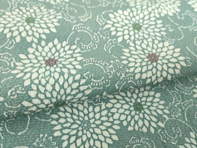 平和屋着物●上質な小紋 型染 菊唐草 正絹 逸品 DABF7798ps