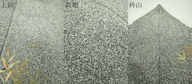 平和屋着物●訪問着 立波草葉文 草花シルエット たたき染め 金彩 正絹 逸品 DABF7803ps