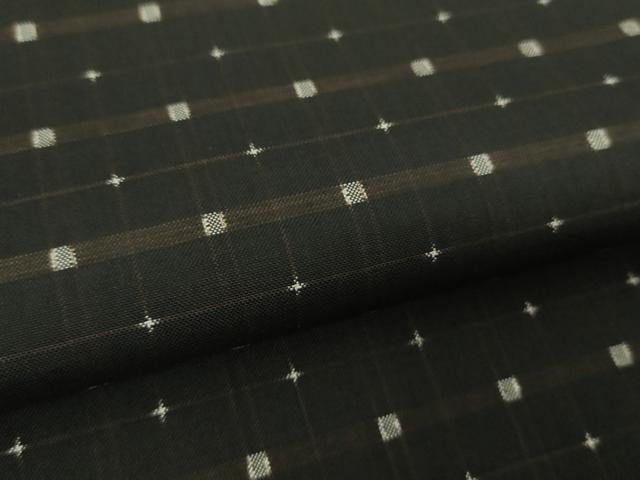 平和屋着物●本場大島紬 絣格子 正絹 逸品 DABF7809ps