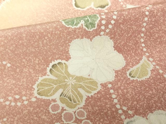 平和屋着物●訪問着 絞り 道長吉祥花文 暈し染め 金彩 正絹 逸品 DABF7818ps