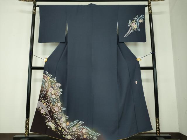 平和屋着物●越後十日町の一流染匠 桐屋・翠山工房 訪問着 絞り 辻が花 暈し染め 金彩 やまと誂製 正絹 逸品 DABF7819ps