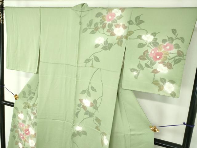 平和屋着物●訪問着 刺繍 籬枝花文 暈し染め 正絹 逸品 DABF7832ps
