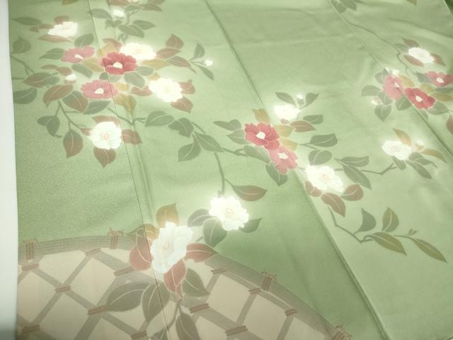平和屋着物●訪問着 刺繍 籬枝花文 暈し染め 正絹 逸品 DABF7832ps
