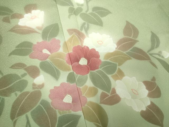 平和屋着物●訪問着 刺繍 籬枝花文 暈し染め 正絹 逸品 DABF7832ps