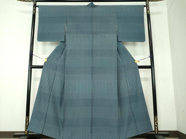 平和屋着物●江戸小紋 訪問着 変わり間道 正絹 逸品 DABF7840ps