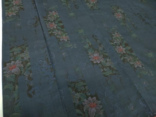 平和屋着物●本場大島紬 9マルキ 草花文 正絹 逸品 未使用 DABF7853ps