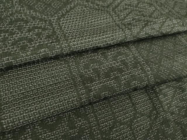 平和屋着物●結城紬 80亀甲 亀甲繋ぎ 正絹 逸品 未使用 DABF7866ps