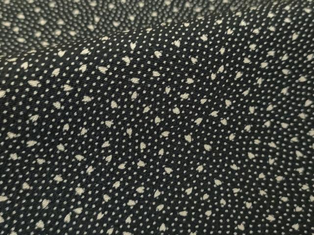 平和屋着物●江戸小紋 舞桜 黒地 正絹 逸品 DABF7867ps