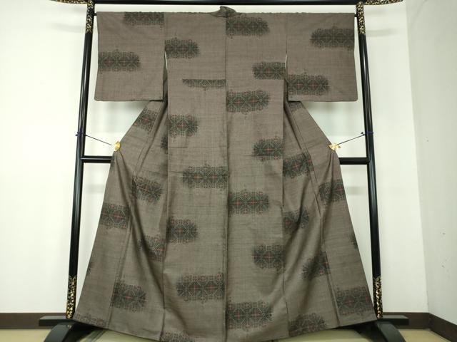 平和屋着物●本場大島紬 9マルキ 蜀江花文 正絹 逸品 DABF7870ps