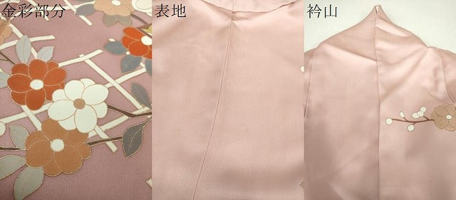 平和屋着物●訪問着 松皮菱花文 暈し染め 金彩 正絹 逸品 DABF7872ps