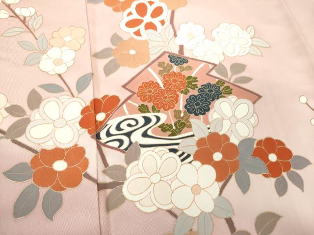平和屋着物●訪問着 松皮菱花文 暈し染め 金彩 正絹 逸品 DABF7872ps
