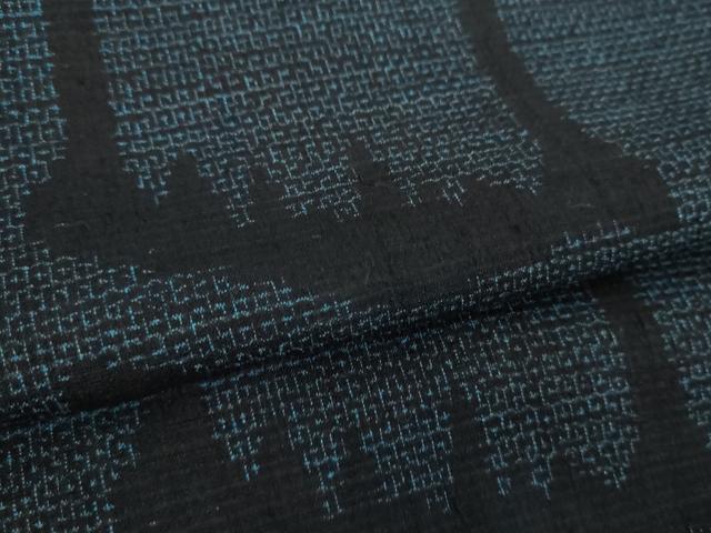 平和屋着物●結城紬 100亀甲 竹節 正絹 逸品 DABF7874ps