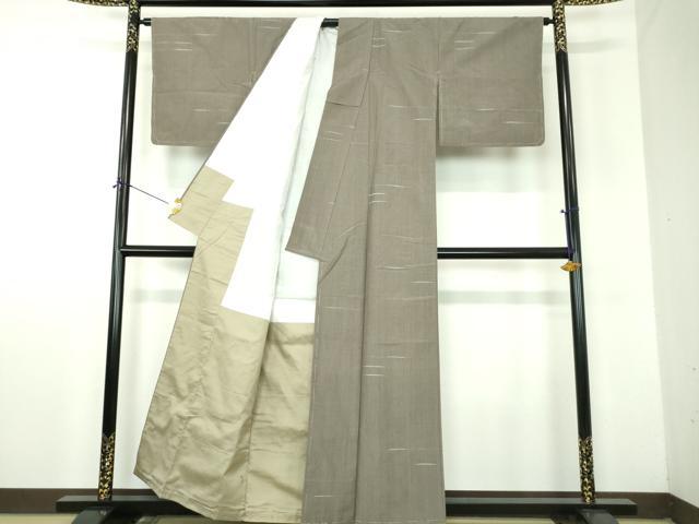 平和屋着物●上質な紬 横縞 正絹 逸品 未使用 DABF7879ps