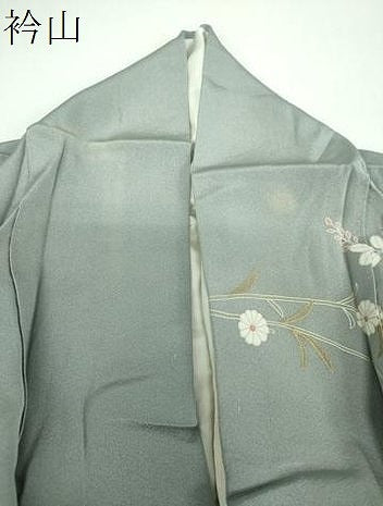 平和屋着物●訪問着 駒刺繍 雲取り立波扇面花文箱 金彩 正絹 逸品 DABF7888ps