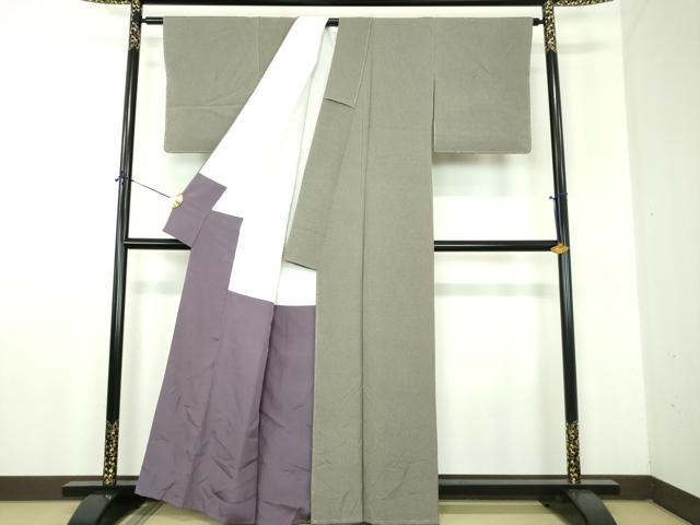 平和屋着物●江戸小紋 格子 正絹 逸品 未使用 DABF7898ps