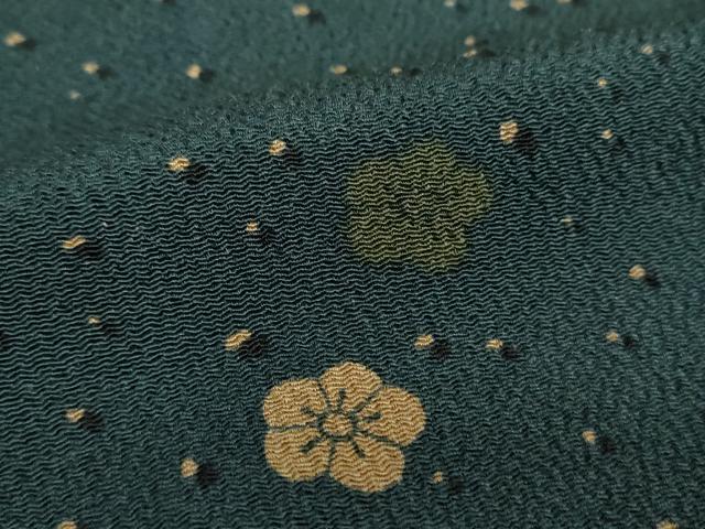平和屋着物●上質な小紋 舞梅 鬼しぼ縮緬 正絹 逸品 未使用 DABF7901ps