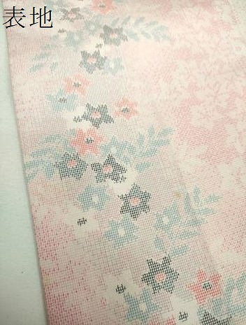 平和屋着物●上質な紬 草花間道 正絹 逸品 DABF7909ps