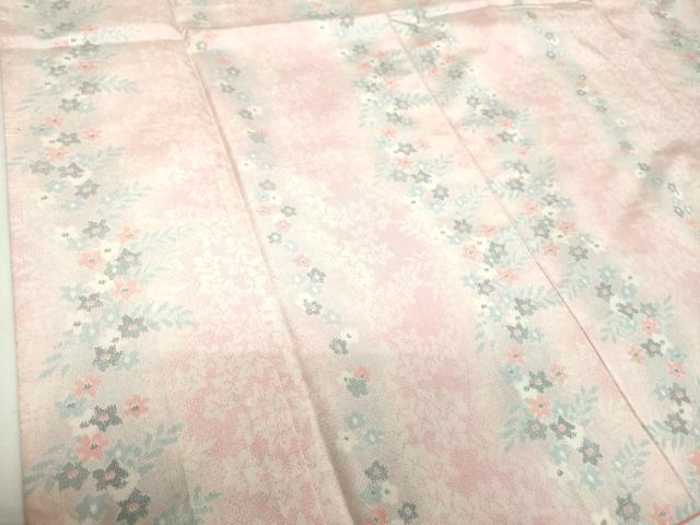 平和屋着物●上質な紬 草花間道 正絹 逸品 DABF7909ps