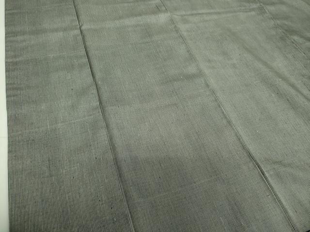 平和屋着物●江戸小紋 紬地 万筋 白色×黒色 正絹 逸品 DABF7915ps