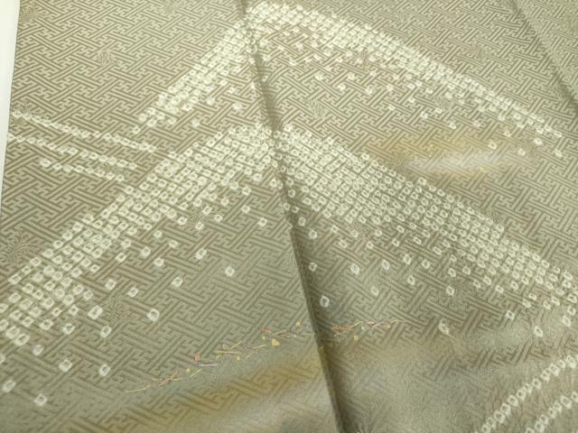 平和屋着物●訪問着 刺繍 絞り 遠山文 正絹 逸品 DABF7919ps