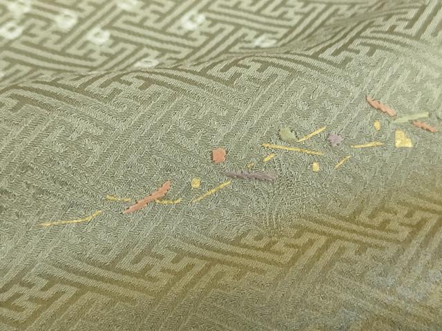 平和屋着物●訪問着 刺繍 絞り 遠山文 正絹 逸品 DABF7919ps
