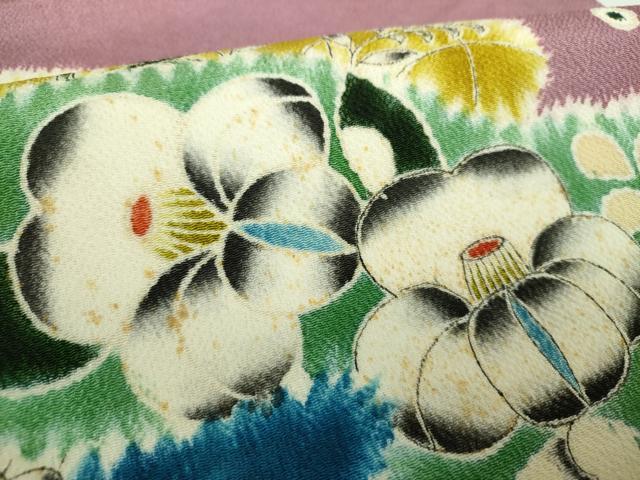 平和屋着物▼九寸名古屋帯 絞り 辻が花 鬼しぼ縮緬 正絹 逸品 DABF7973ps