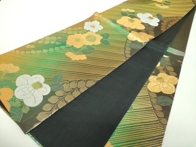 平和屋着物▼六通柄袋帯 辻が花 金銀糸 正絹 逸品 DABF7986ps