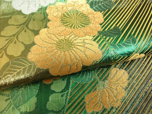 平和屋着物▼六通柄袋帯 辻が花 金銀糸 正絹 逸品 DABF7986ps