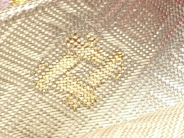 平和屋着物◎佐賀錦 西陣 野々村織物謹製 六通柄袋帯 唐織 扇面吉祥花蝶文 金銀糸 正絹 逸品 DABF8014we