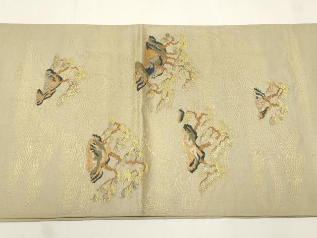平和屋着物◎太鼓柄 本袋帯 流水松文 金糸 正絹 逸品 DABF8109we
