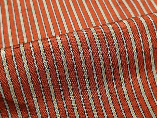 平和屋着物▼紬 反物 着尺 縞 逸品 未使用 DABF8196we