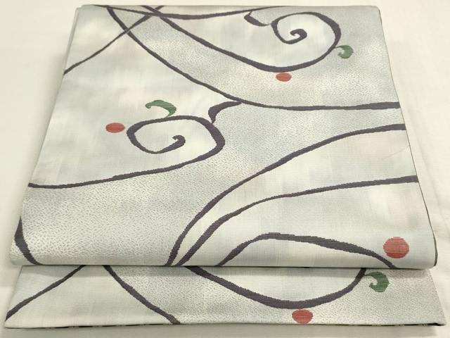 平和屋着物◎両面 六通柄袋帯 唐草文 正絹 逸品 DABF8492we
